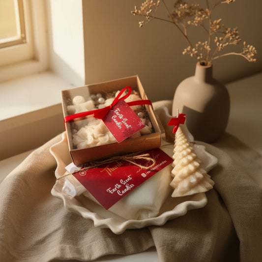 π Christmas White Candle β Festive Soy Wax & Holiday Melts Earth Scent Candles