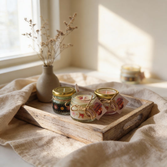 Custom Festive Mini Soy Candle Trio (30g)