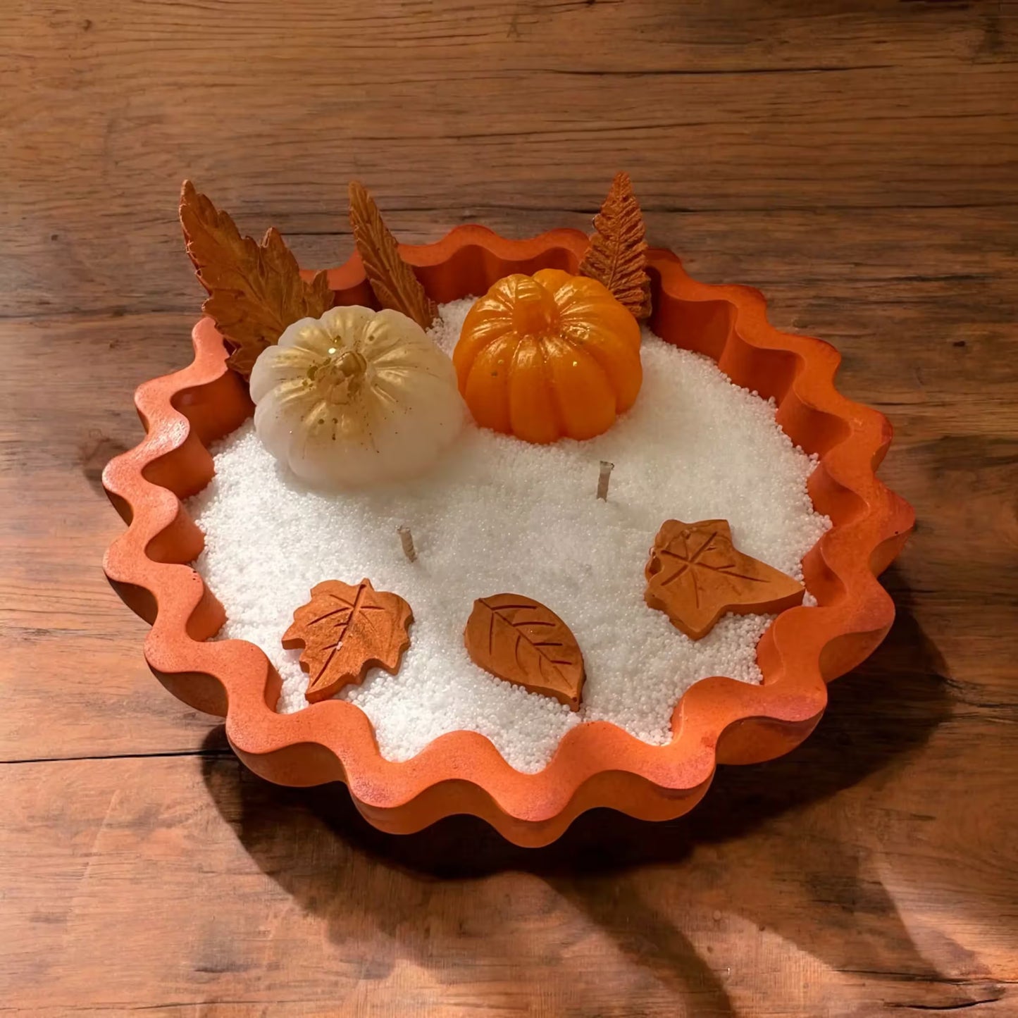 🍂 Autumn Orange Bowl Candle – Orange Concrete Earth Scent Candles