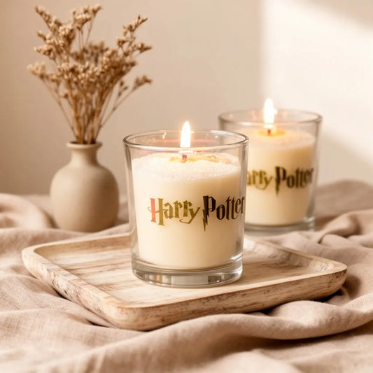  A clear glass vessel that lets you see the magic from every angle as the sand wax glows through the sides.