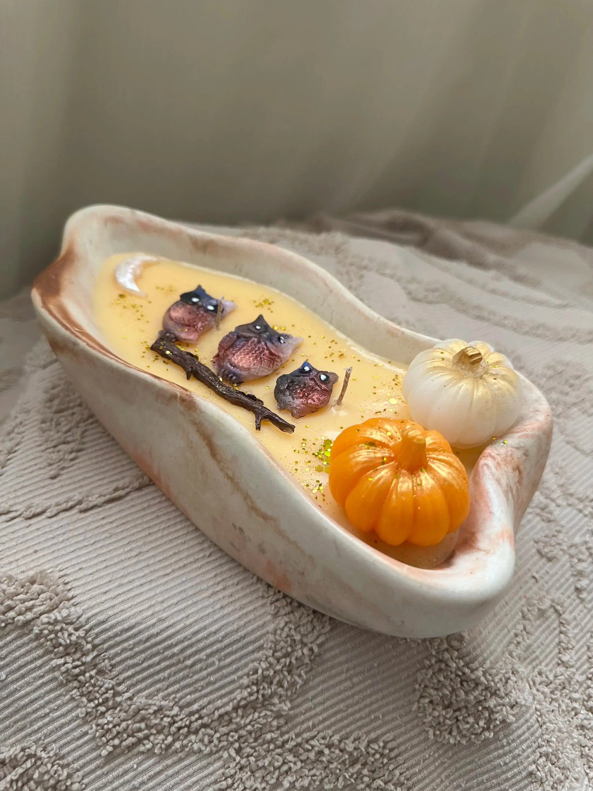 Wild Autumn Marble Candle