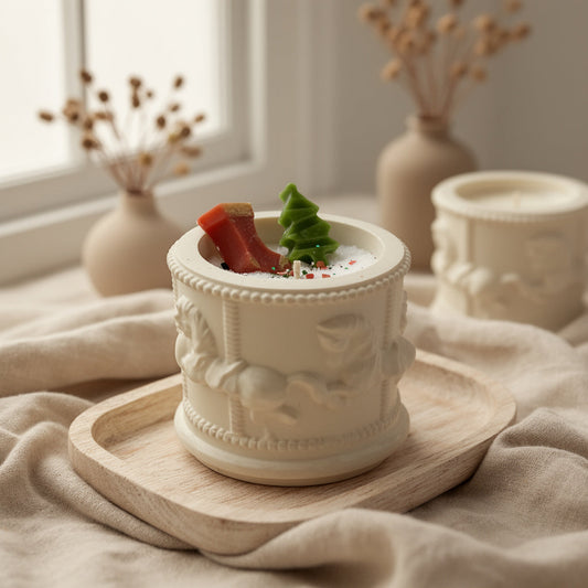 Christmas Royal Horse Candle – White Sand Wax