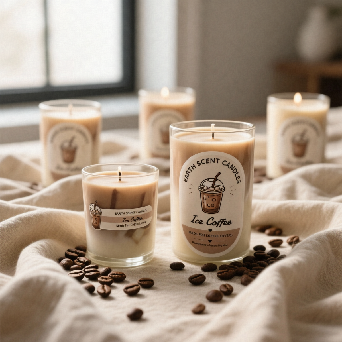 Iced Coffee Candle Sizes - 100ml 150ml Comparison Egypt