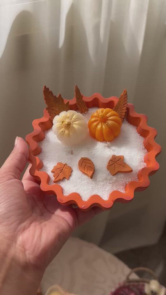 🍂 Autumn Orange Bowl Candle – Orange Concrete