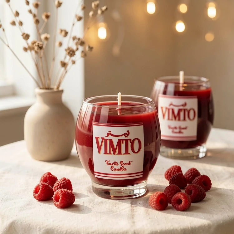 Vimto Ramadan Candle - Berry Scented Gel Wax Jar with Logo | Limited Edition 2026